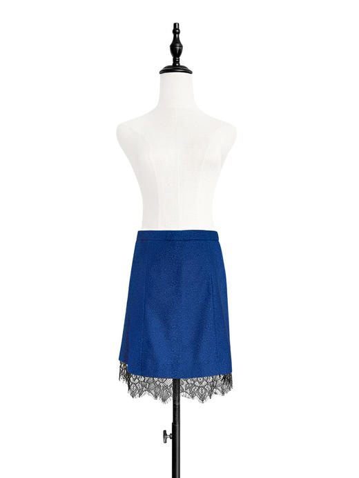 TYNVIE 蕾丝裙摆A型短裙-地中海蓝 商品图1