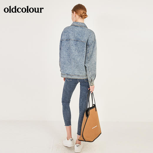 oldcolour春季新款宽松中国风盘扣帅气牛仔外套女N11040120 商品图3