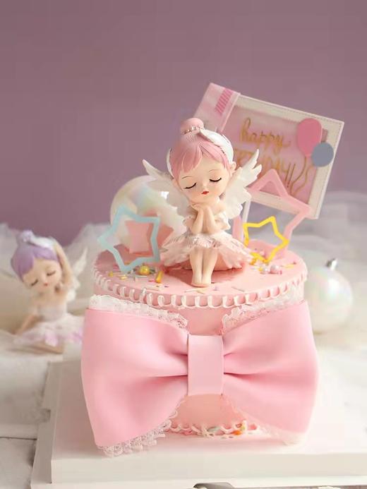 【粉芭蕾小公主】叮当CAKE爆款生日蛋糕-鲜果奶油蛋糕 商品图0