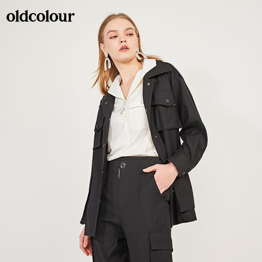 oldcolour春季新款休闲大口袋宽松工装外套女N11042121 商品图1
