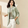剩S/M/L/XL 芳外2026春季新款简约气质浅绿色西装职场通勤宽松长袖外套0451 商品缩略图0