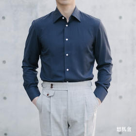 Reda Active 澳洲美丽诺羊毛藏蓝色意式工艺衬衫