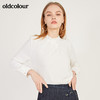 oldcolour春季新款纯色设计感领子雪纺套头长袖衬衫女N11013149 商品缩略图2