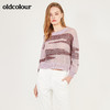 oldcolour春季圆领长袖宽松轻薄款含羊毛马海毛针织衫女N12052264 商品缩略图4