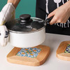 餐垫高级感相思木花砖锅垫 木质防烫盘 实木餐桌隔热垫相思木垫子 商品缩略图1