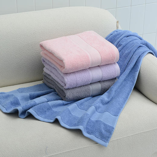 【纯棉大浴巾】 A类成人吸水不掉毛170*90cm全棉洗澡巾毛巾盖毯 商品图3
