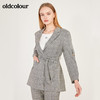 oldcolour春季修身气质通勤休闲格子小西装女N12048202 商品缩略图4