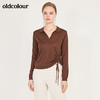 oldcolour春季新款半开领抽绳修身设计感套头针织衫女N11052162 商品缩略图4