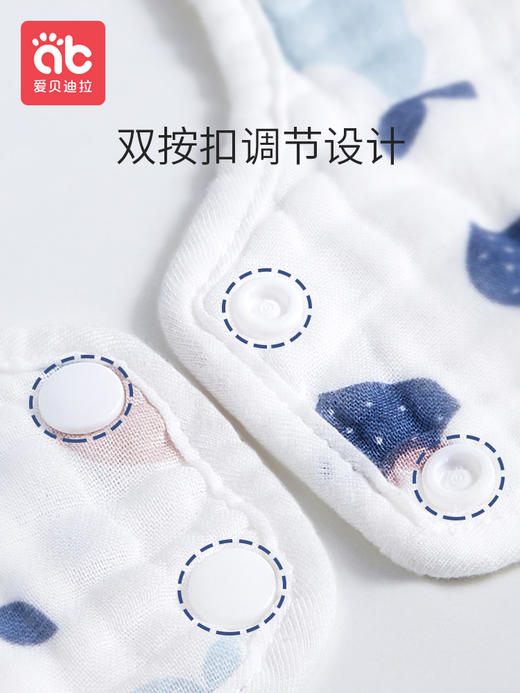 婴儿纯棉新生儿围嘴围脖口水巾防水吐奶垫巾围兜饭兜男女宝宝a类 商品图3
