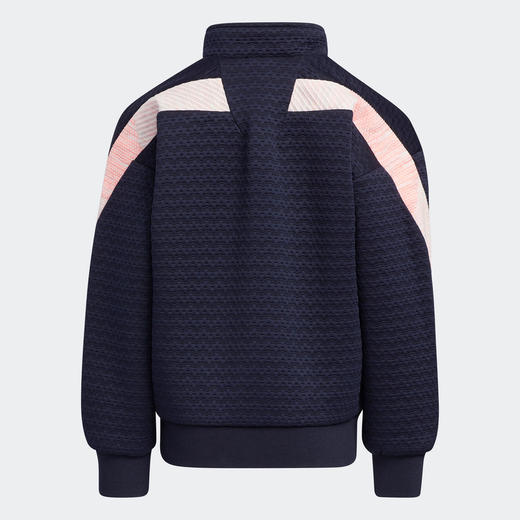 小阿迪女大童双面穿外套春秋新款纹理感针织运动夹克HL8557 商品图2