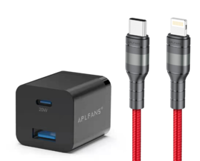 [自营品牌]高端20W迷你双口1.5米快充套装！