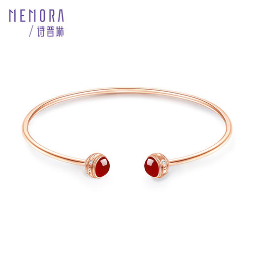 诗普琳珠宝时光印记系列玫瑰色18K金钻石玉髓手镯DW020501、DW0205（其它圈号咨询客服） 商品图1