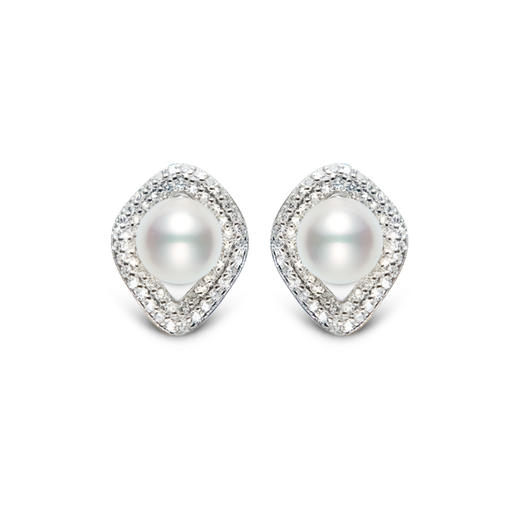 美裕 【情眸】银925淡水珍珠耳钉6-7mm白 104994 商品图0