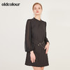 oldcolour春季新款灯笼袖高贵气质设计感长袖连衣裙N11103174 商品缩略图4