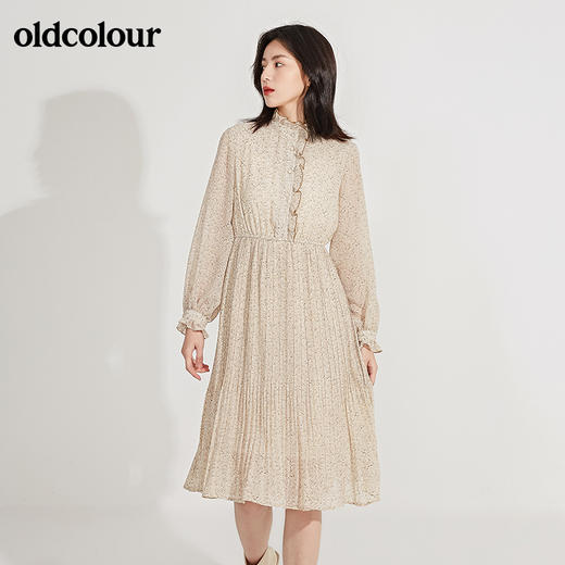 oldcolour2021春季新品长袖连衣裙GN11103615 商品图0