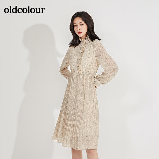 oldcolour2021春季新品长袖连衣裙GN11103615 商品图1