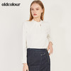oldcolour春季新款纯色设计感领子雪纺套头长袖衬衫女N11013149 商品缩略图1