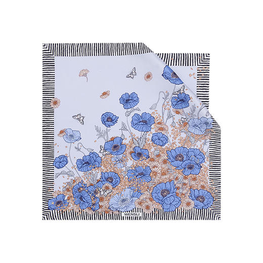 万事利“丽芙花园”51厘米双面印花真丝小方巾 商品图4