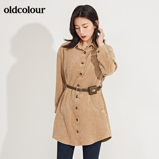oldcolour早春新品长袖休闲复古气质中长款衬衫女GN11013621 商品图4