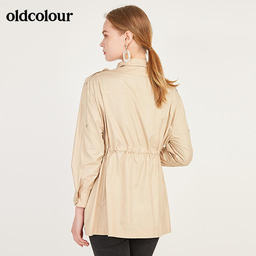 oldcolour春季光面运动防晒服防水大口袋中长款外套女N12047208 商品图3