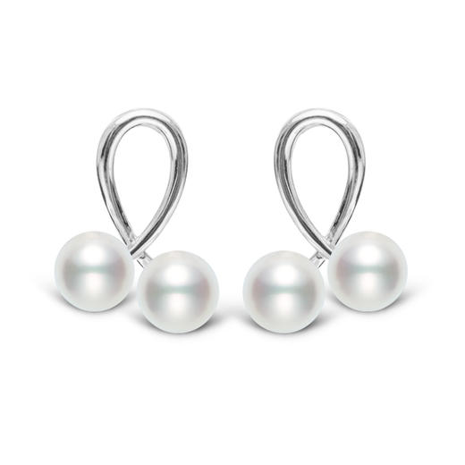 美裕 【樱桃】银925淡水珍珠耳钉4-5mm白 104993 商品图0