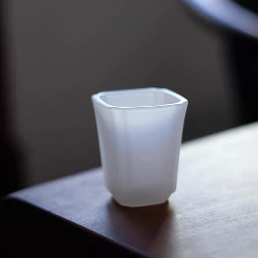 白玉琉璃杯四方杯茶杯 商品图4