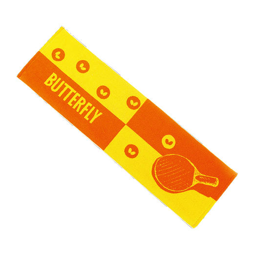 Butterfly蝴蝶运动毛巾WTT-116专业运动长汗巾纯棉吸汗双色可选 商品图2