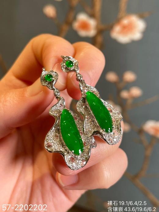 57-2202202，老坑玻璃福瓜耳坠。具体价格微信咨询 商品图3