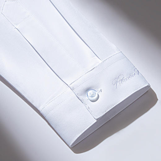 【专柜定制刺绣款】罗蒙春夏女装长袖衬衫女士正装商务通勤百搭纯色棉质衬衣 商品图5