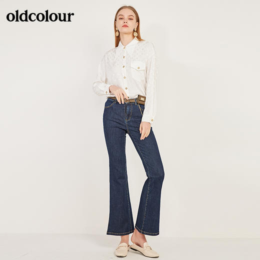 oldcolour春季新款大牌印花简约气质休闲长袖衬衫女N11013112 商品图4