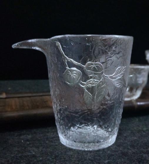 华艺银坊 诸事大吉四件套 家用茶具客用茶具 水晶玻璃杯 加纯银990 商品图3