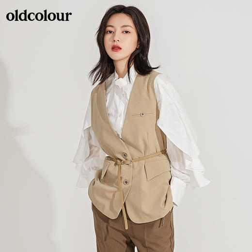 oldcolour春季新品简约帅气百搭休闲外穿马甲女GN11032616 商品图4