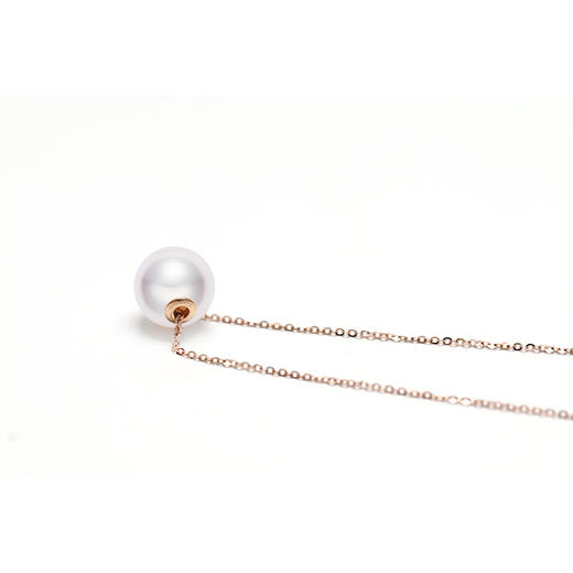 【好运】金18k海水珍珠吊珠链8.5-9mm白新106333 原99221 商品图0