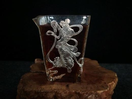 华艺银坊 飞天八件套 家用茶具客用茶具 人工无铅玻璃杯 纯银990 商品图2