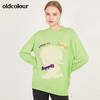 oldcolour春季圆领宽松卡通图案休闲套头针织衫女N12052231 商品缩略图4