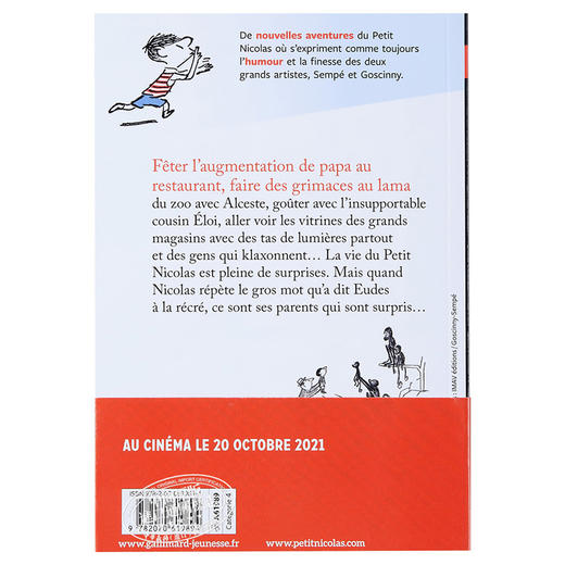 预售 【中商原版】【法国法文版】小淘气尼古拉未发表的故事5：小尼古拉的惊喜 Les surprises du petit Nicolas 商品图1