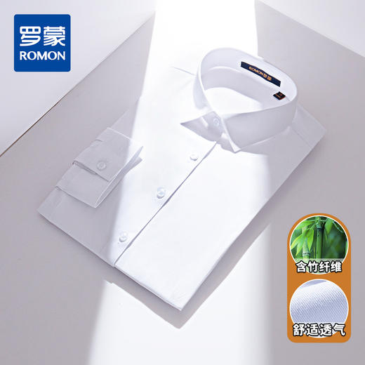 【专柜定制款 竹纤维】罗蒙春夏女装长袖衬衫女士正装商务通勤职业百搭刺绣衬衣女 商品图7