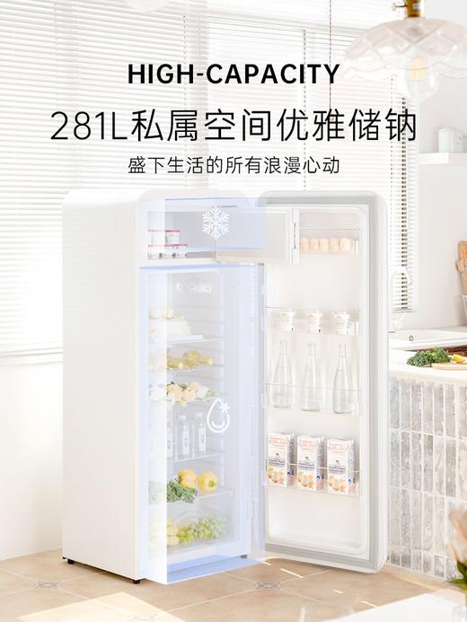 HCK哈士奇 BC-130GGA 复古冰箱进口家用单门大容量冷藏冷冻 商品图0