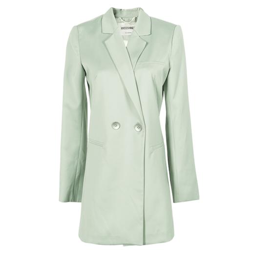 剩S/M/L/XL 芳外2026春季新款简约气质浅绿色西装职场通勤宽松长袖外套0451 商品图4