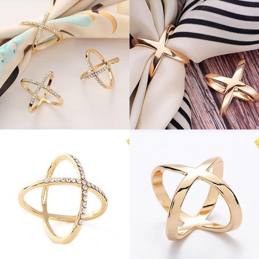 丝巾扣新款多功能上档次珍珠精致丝巾扣环两用百搭打结扣环 商品图2