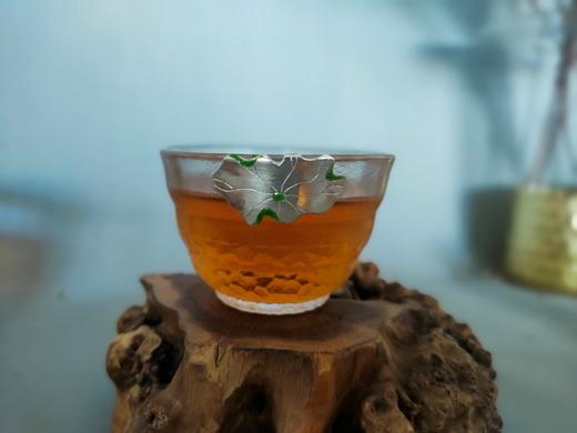 华艺银坊 采荷八件套 家用茶杯 客用茶杯 水晶无铅玻璃杯 加纯银990 商品图3