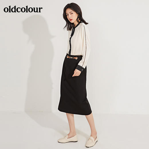 oldcolour春季新品雪纺小香风圆领休闲气质长袖衬衫女GN11013613 商品图4