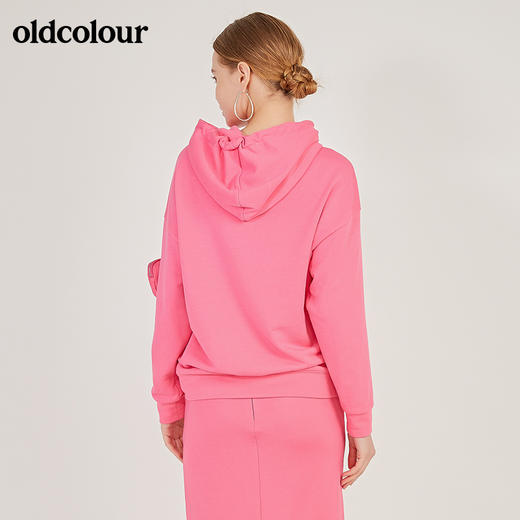 oldcolour春季新款设计感运动潮流长袖连帽卫衣女N11023110 商品图1