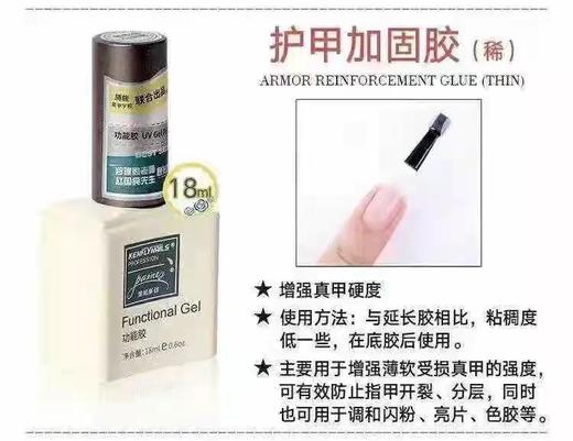 正品雷尼功能胶多款可选18ml（底胶.封层.加固.磨砂封层.防翘液） 商品图3