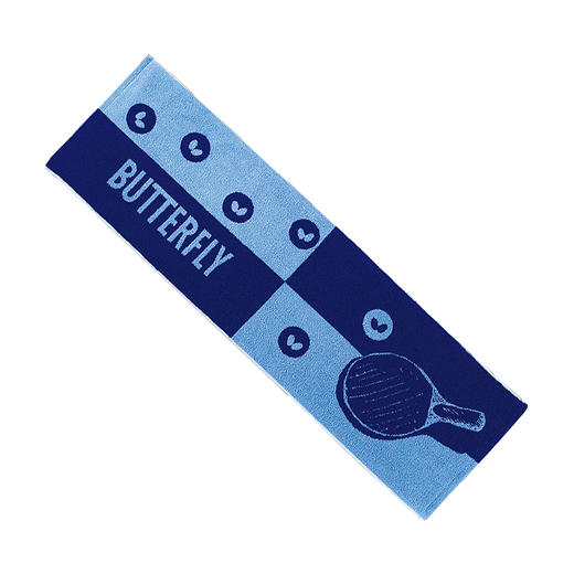 Butterfly蝴蝶运动毛巾WTT-116专业运动长汗巾纯棉吸汗双色可选 商品图1