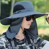 帽子男防晒帽钓鱼帽渔夫帽全面防晒防水遮脸夏季太阳帽登山帽 商品缩略图4
