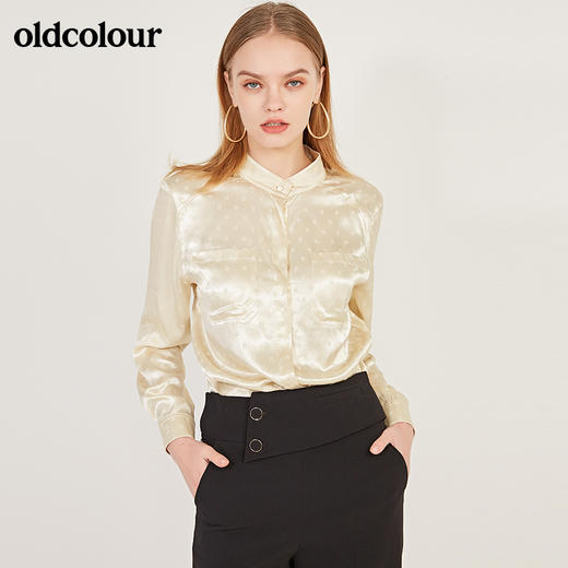 oldcolour春季新款丝光面料设计感气质长袖衬衫女N11013167 商品图2