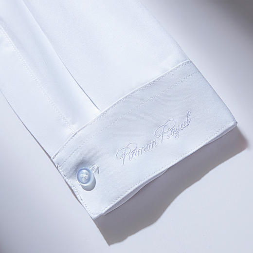 【专柜定制刺绣款】罗蒙春夏女装长袖衬衫女士正装商务通勤百搭纯色棉质衬衣 商品图8