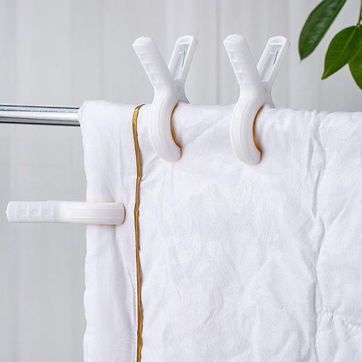 无痕晾衣服的夹子晒被子袜子防风固定夹家用神器塑料夹3只装 商品图6