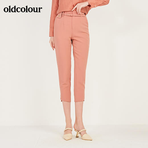 oldcolour春季新款纯色简约OL气质休闲九分西装裤女N11073118 商品图4